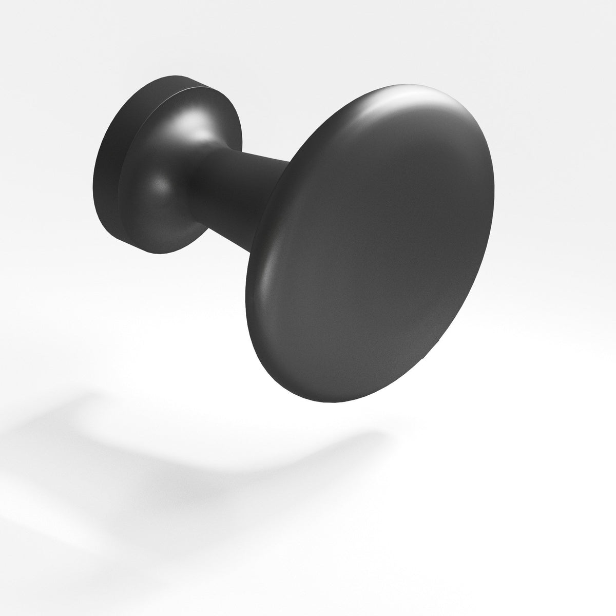 Colonial Bronze 137 Round Flat-Top Knob, 1-1/16 in Diameter - Matte Graphite