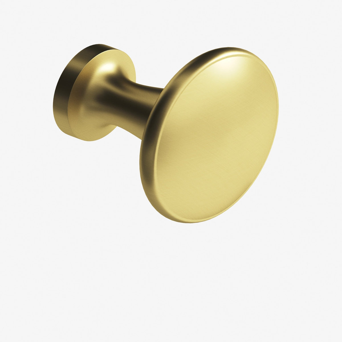 Colonial Bronze 137 Round Flat-Top Knob, 1-1/16 in Diameter - Matte Satin Brass