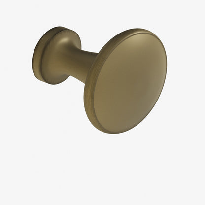 Colonial Bronze 140BB Round Flat-Top Back-to-Back Shower Door Knob Kit, 1-3/8 in Diameter - Matte Antique Satin Brass
