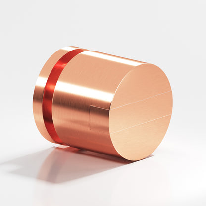 Colonial Bronze 1387BB Grooved Striped Cylinder Back-to-Back Shower Door Knob Kit, 1-1/4 in Diameter - Satin Copper