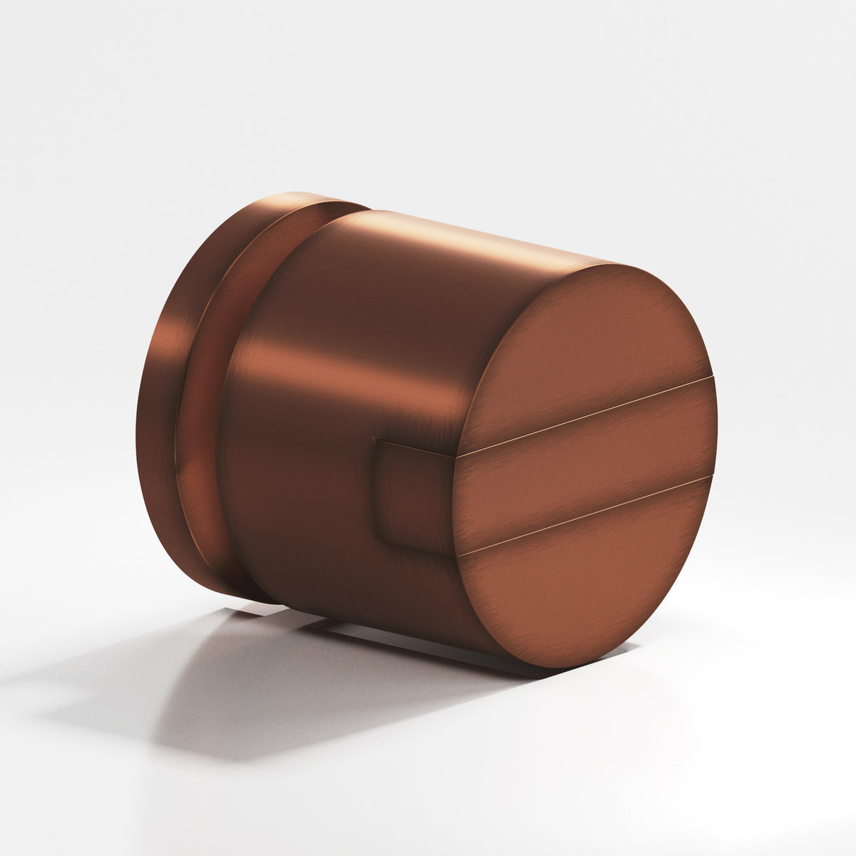 Colonial Bronze 1387 Grooved Striped Cylinder Knob, 1-1/4 in Diameter - Matte Antique Copper