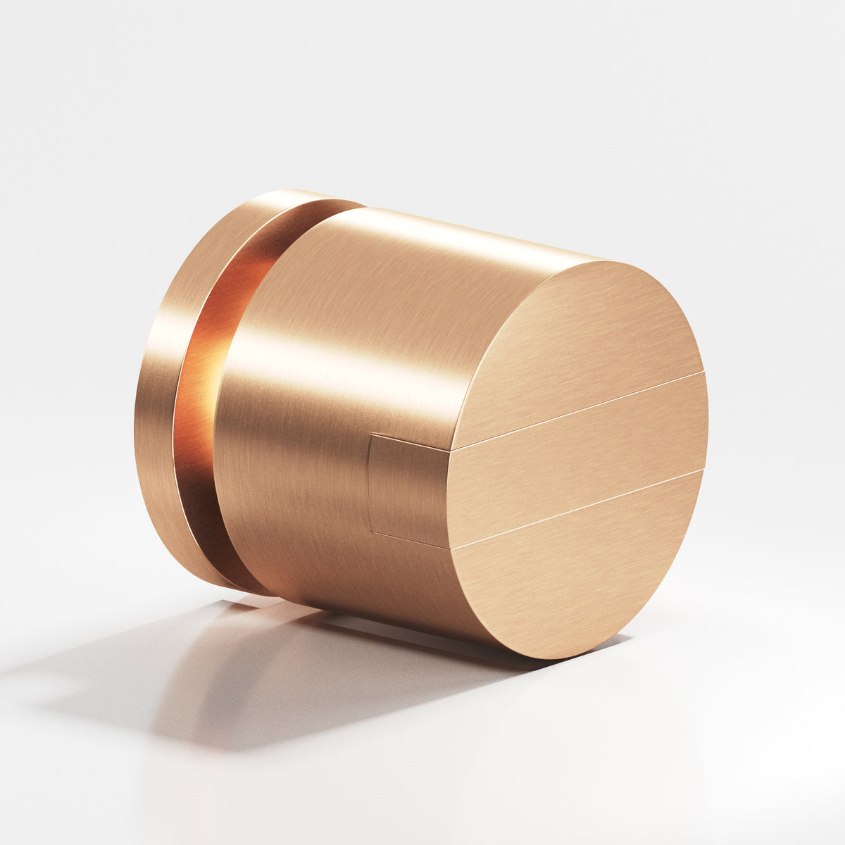 Colonial Bronze 1387 Grooved Striped Cylinder Knob, 1-1/4 in Diameter - Satin Bronze