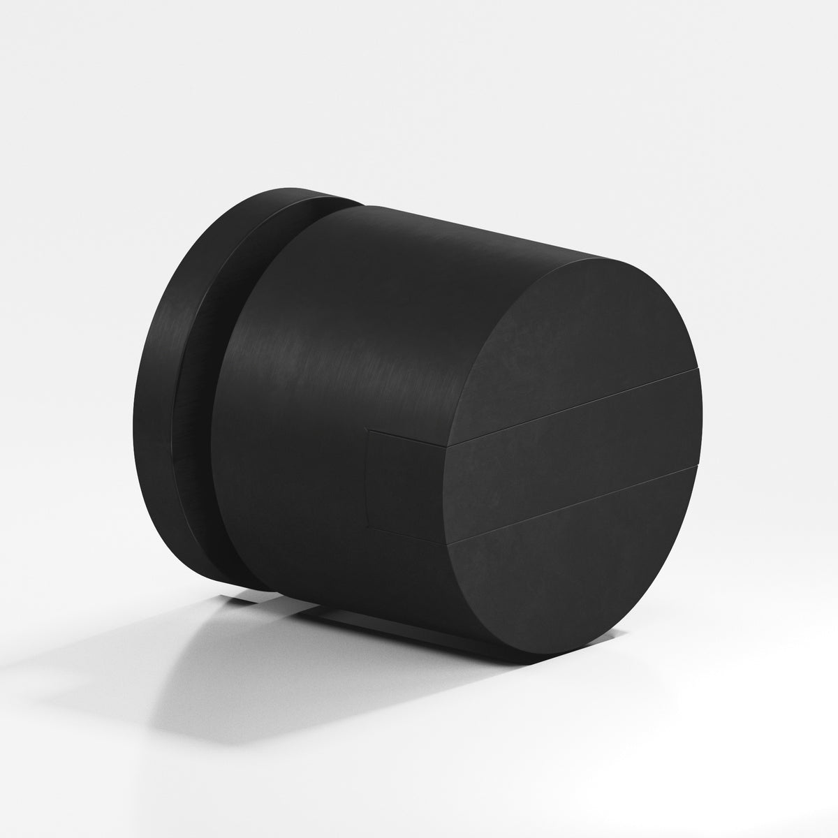 Colonial Bronze 1386 Grooved Striped Cylinder Knob, 1 in Diameter - Matte Satin Black