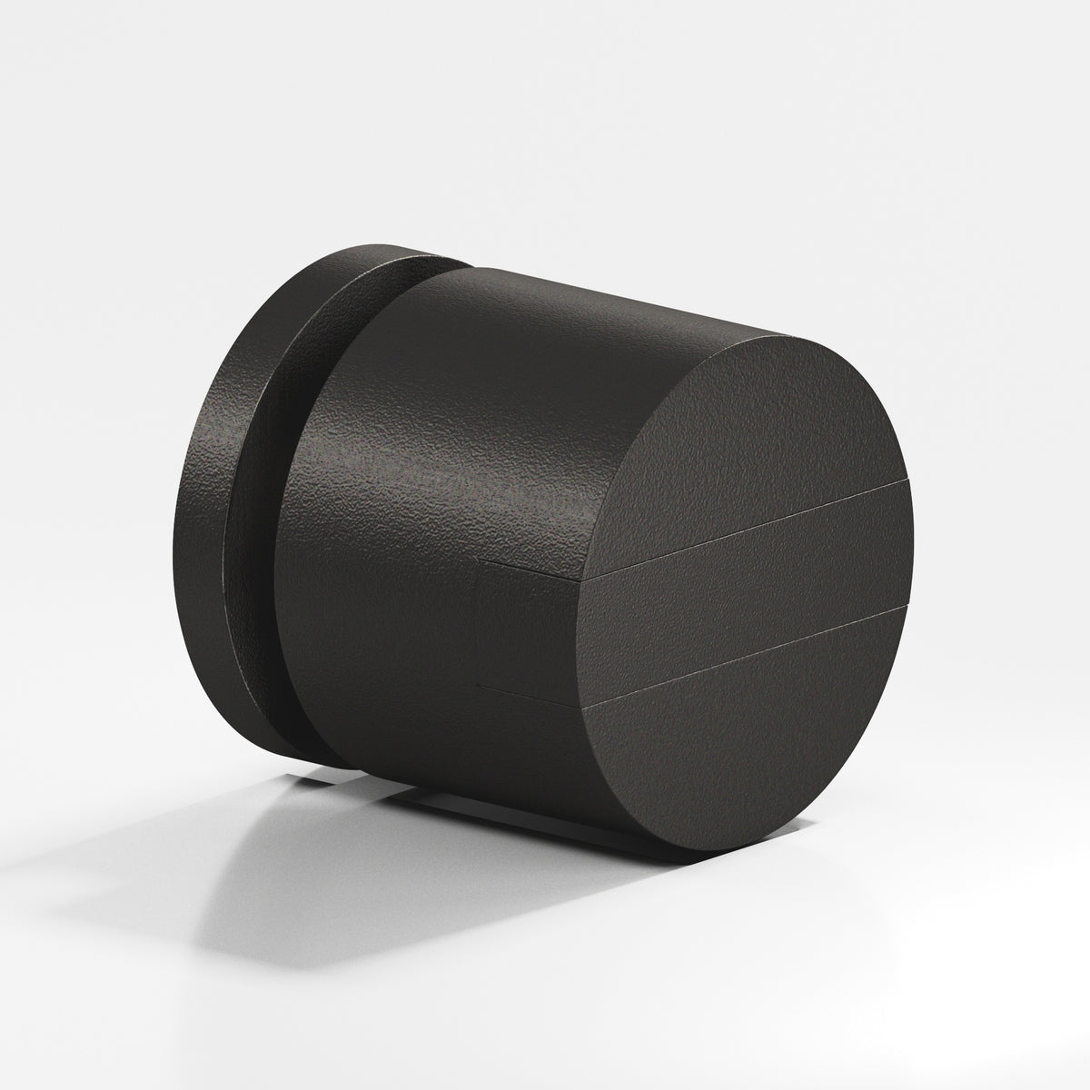 Colonial Bronze 1387 Grooved Striped Cylinder Knob, 1-1/4 in Diameter - Frost Black™