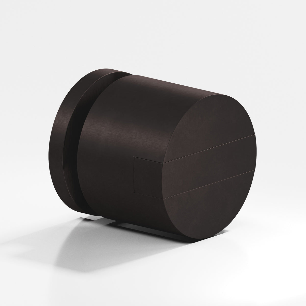 Colonial Bronze 1387 Grooved Striped Cylinder Knob, 1-1/4 in Diameter - Matte Dark Statuary Bronze