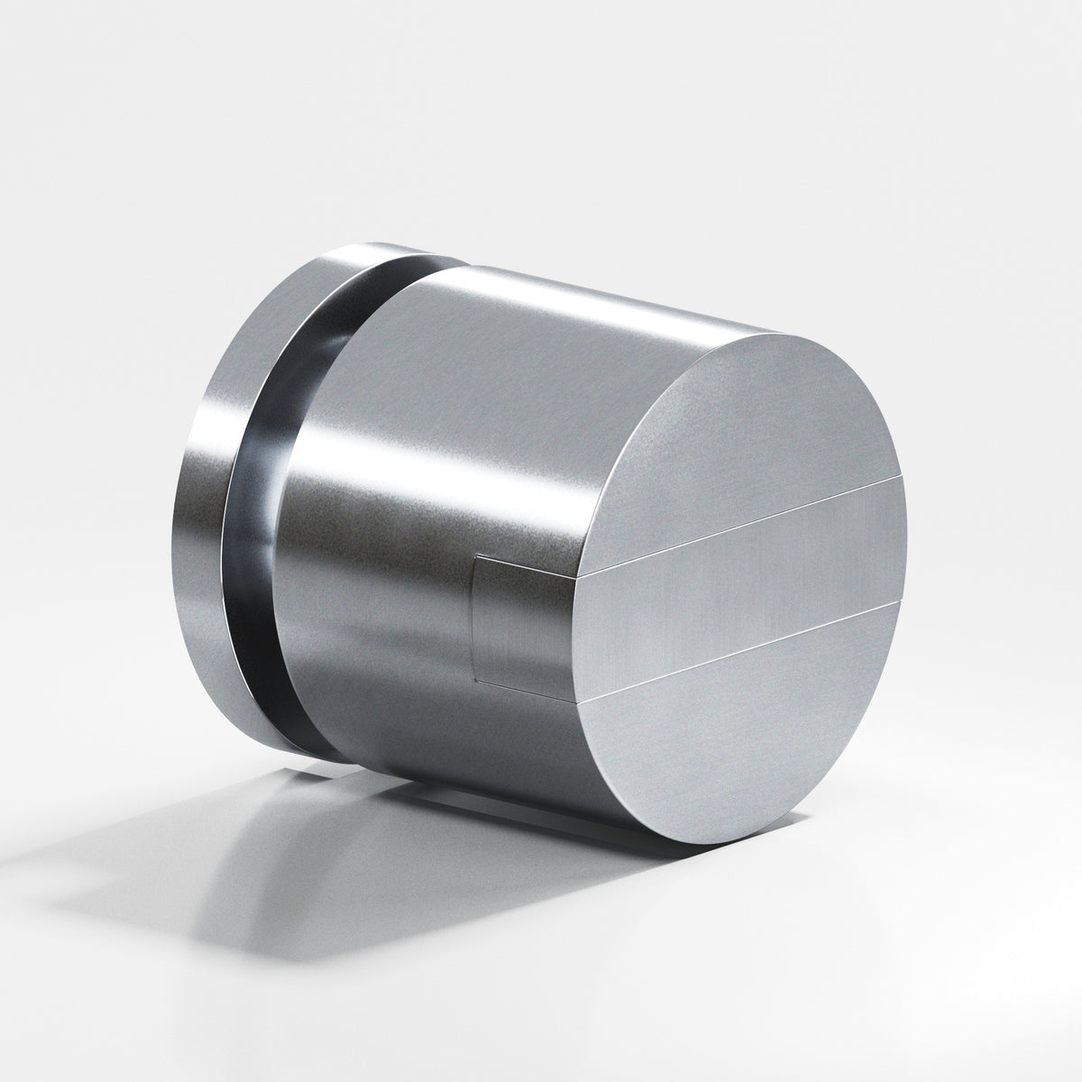 Colonial Bronze 1386 Grooved Striped Cylinder Knob, 1 in Diameter - Satin Chrome