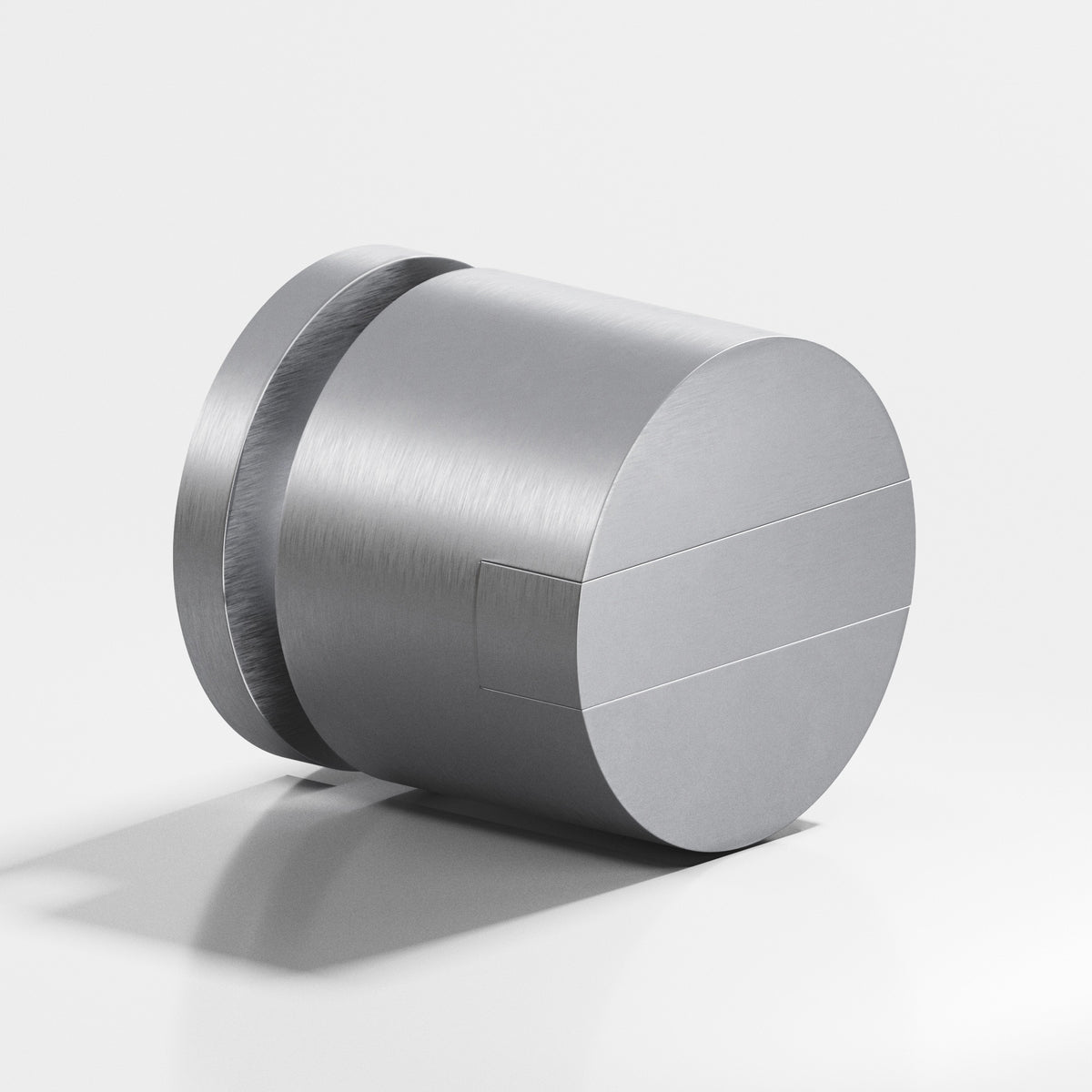 Colonial Bronze 1387 Grooved Striped Cylinder Knob, 1-1/4 in Diameter - Matte Satin Chrome