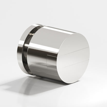 Colonial Bronze 1387BB Grooved Striped Cylinder Back-to-Back Shower Door Knob Kit, 1-1/4 in Diameter - Polished Nickel