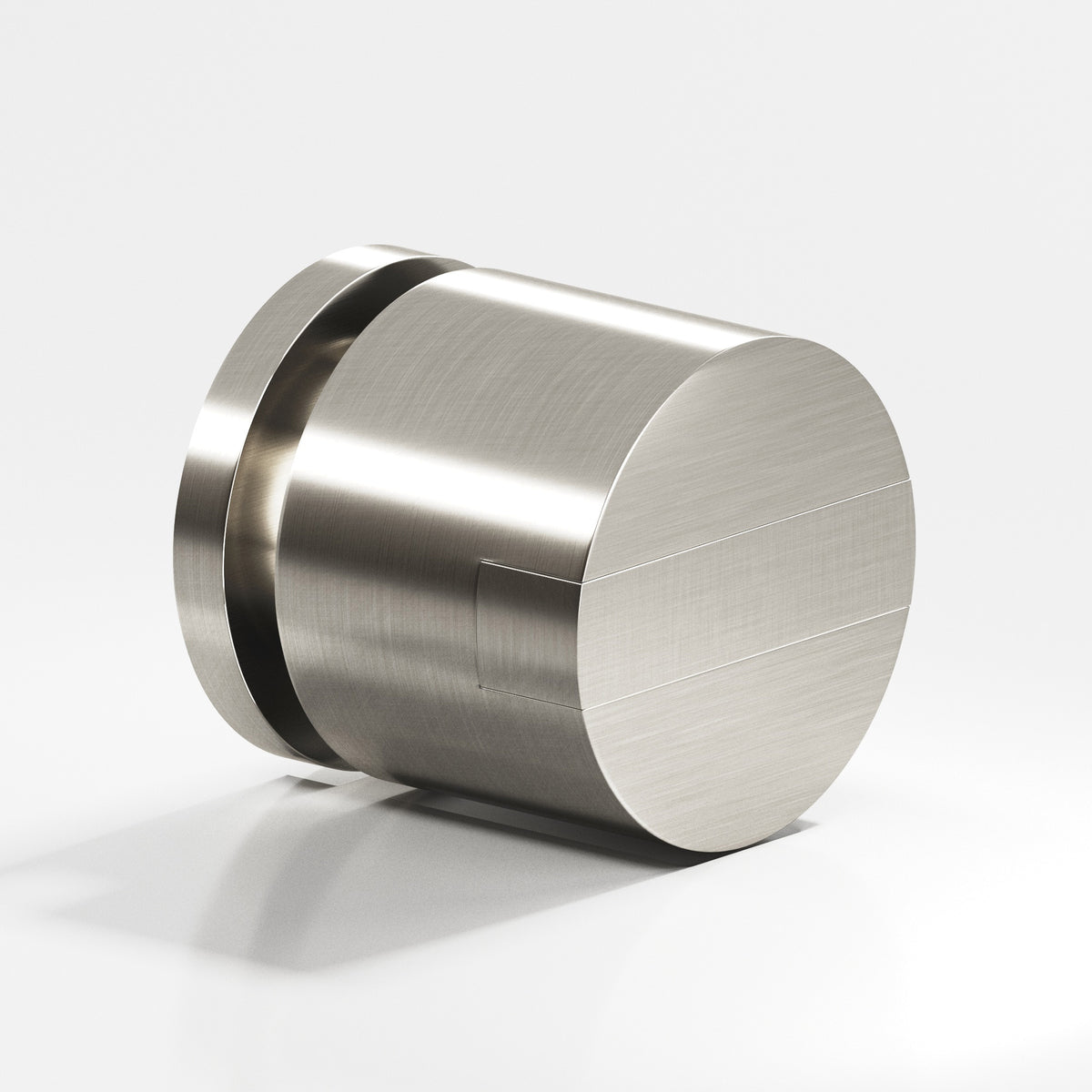 Colonial Bronze 1387BB Grooved Striped Cylinder Back-to-Back Shower Door Knob Kit, 1-1/4 in Diameter - Satin Nickel