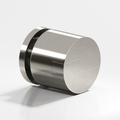 Colonial Bronze 1387BB Grooved Striped Cylinder Back-to-Back Shower Door Knob Kit, 1-1/4 in Diameter - Nickel Stainless