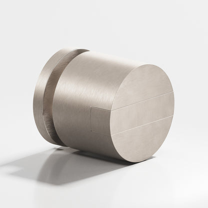 Colonial Bronze 1387BB Grooved Striped Cylinder Back-to-Back Shower Door Knob Kit, 1-1/4 in Diameter - Matte Satin Nickel