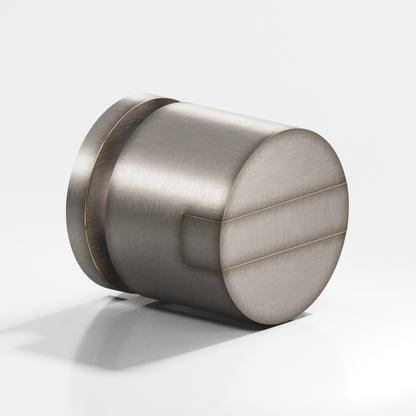 Colonial Bronze 1387BB Grooved Striped Cylinder Back-to-Back Shower Door Knob Kit, 1-1/4 in Diameter - Pewter