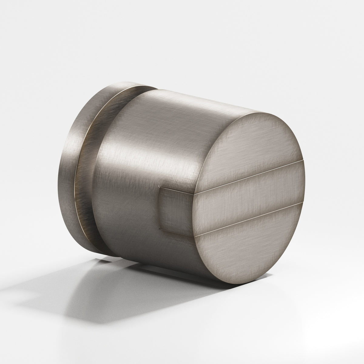Colonial Bronze 1387 Grooved Striped Cylinder Knob, 1-1/4 in Diameter - Pewter