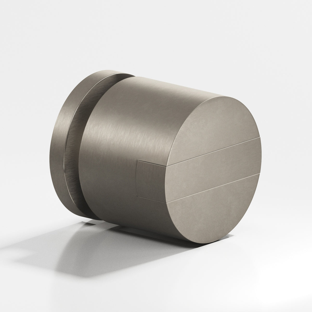 Colonial Bronze 1387BB Grooved Striped Cylinder Back-to-Back Shower Door Knob Kit, 1-1/4 in Diameter - Matte Pewter