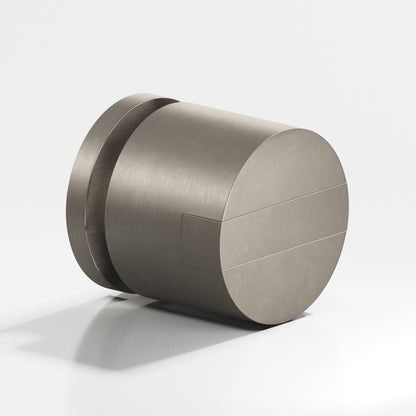 Colonial Bronze 1387BB Grooved Striped Cylinder Back-to-Back Shower Door Knob Kit, 1-1/4 in Diameter - Matte Pewter