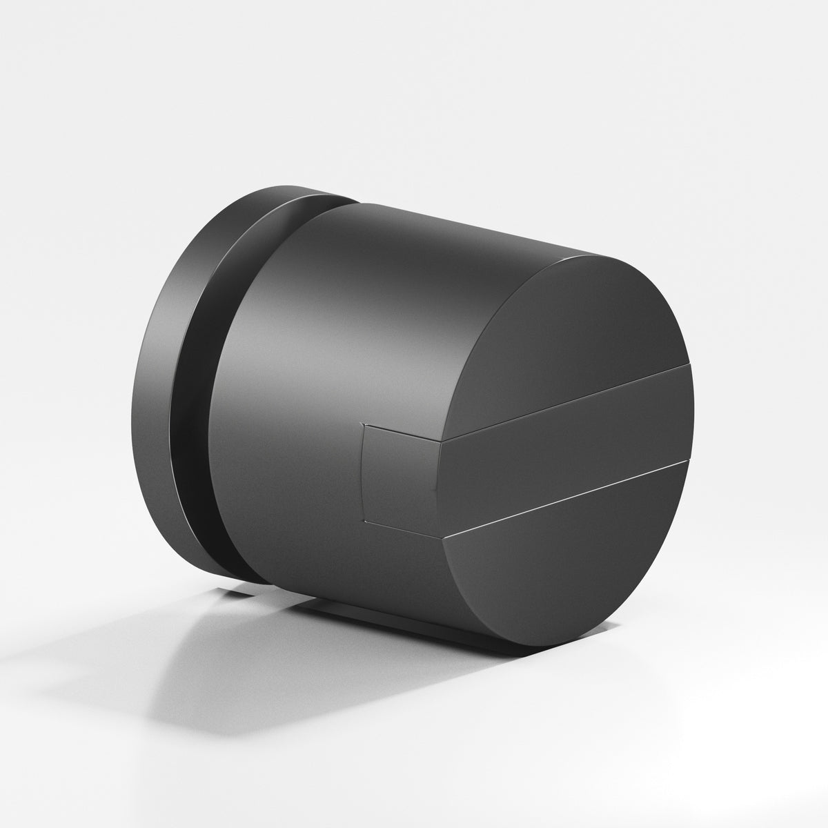 Colonial Bronze 1386 Grooved Striped Cylinder Knob, 1 in Diameter - Matte Graphite