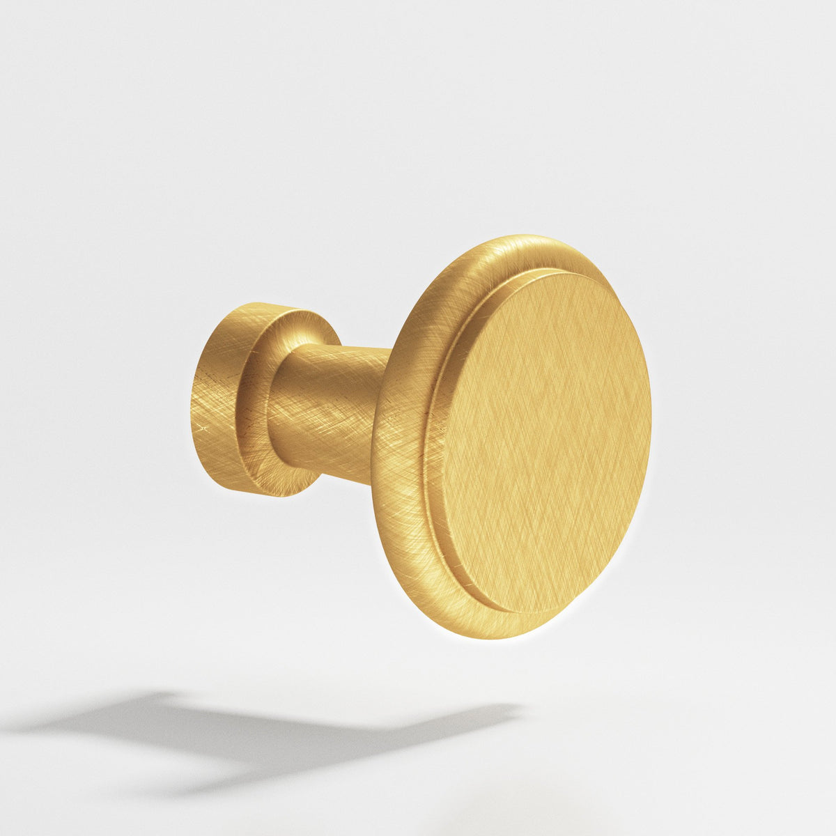 Colonial Bronze 138 Round Stepped Knob, 1-1/16 in Diameter - Weathered Brass