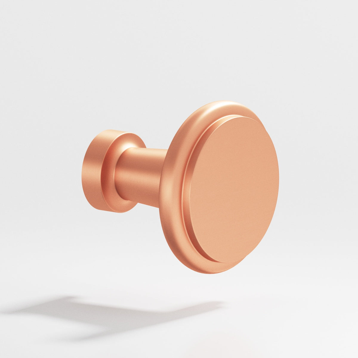 Colonial Bronze 138 Round Stepped Knob, 1-1/16 in Diameter - Matte Satin Copper