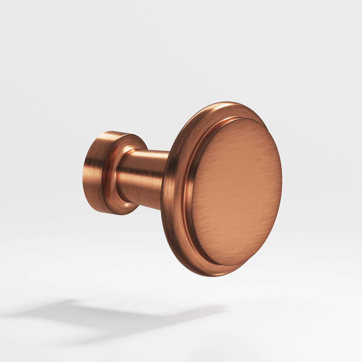 Colonial Bronze 138 Round Stepped Knob, 1-1/16 in Diameter - Antique Copper