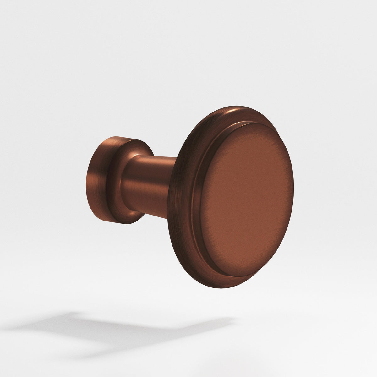Colonial Bronze 138 Round Stepped Knob, 1-1/16 in Diameter - Matte Antique Copper