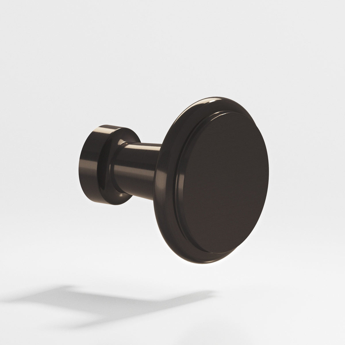 Colonial Bronze 138 Round Stepped Knob, 1-1/16 in Diameter - Dark Statuary Bronze