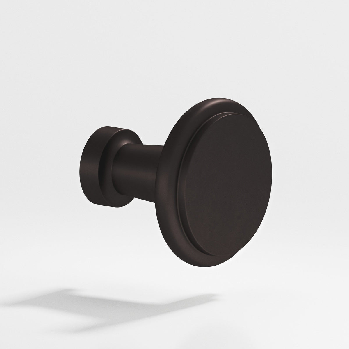 Colonial Bronze 138 Round Stepped Knob, 1-1/16 in Diameter - Matte Dark Statuary Bronze