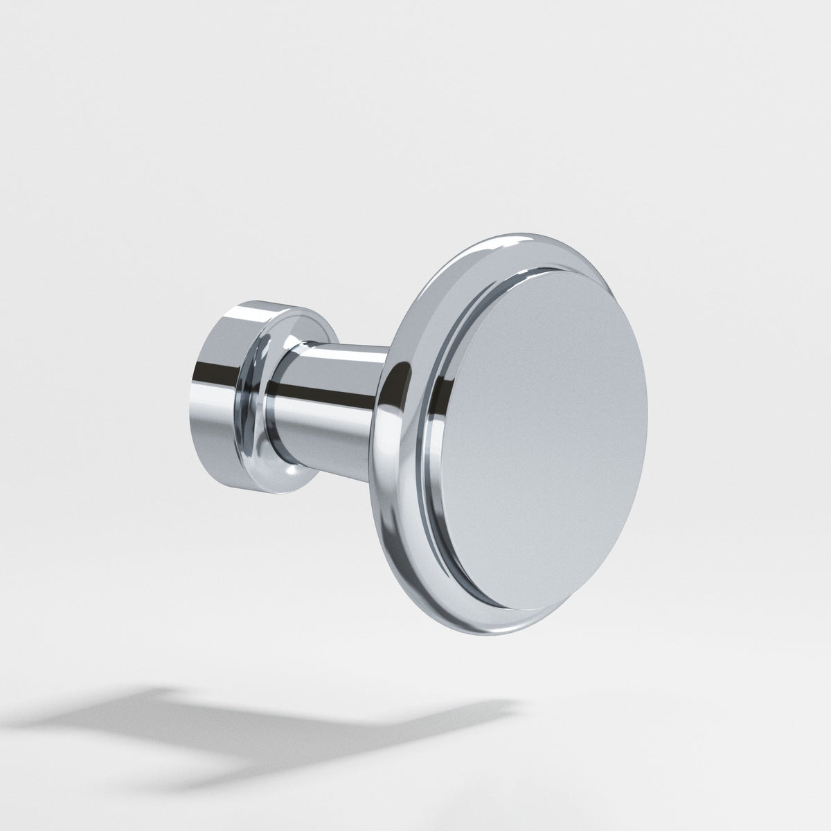 Colonial Bronze 138 Round Stepped Knob, 1-1/16 in Diameter - Polished Chrome