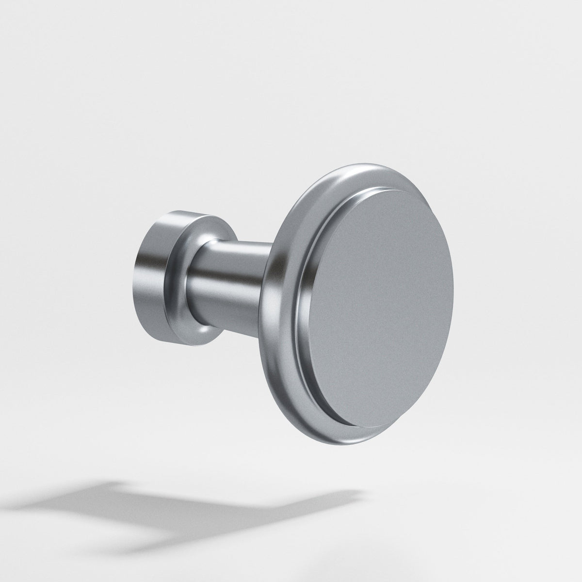 Colonial Bronze 138 Round Stepped Knob, 1-1/16 in Diameter - Satin Chrome