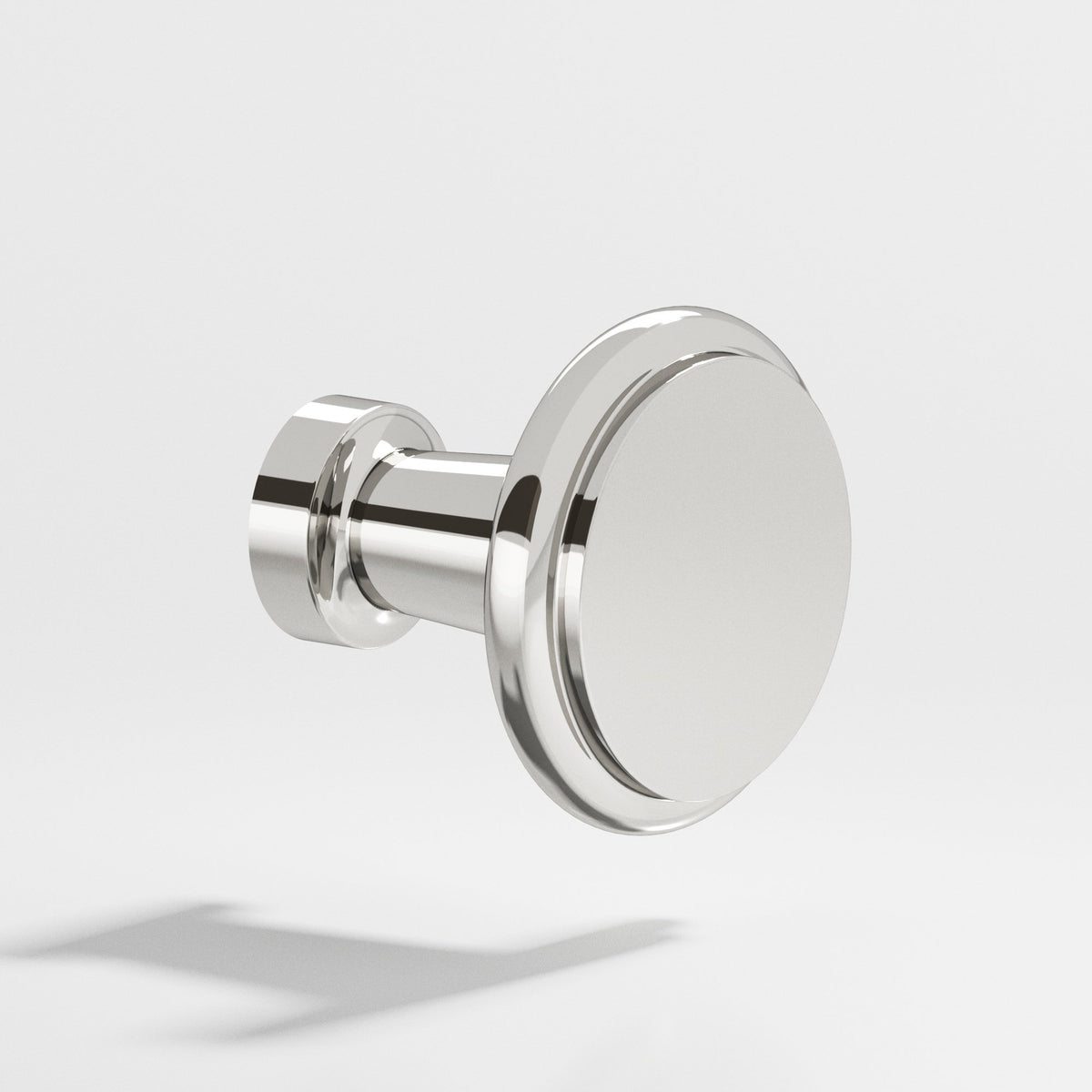 Colonial Bronze 138 Round Stepped Knob, 1-1/16 in Diameter - Polished Nickel