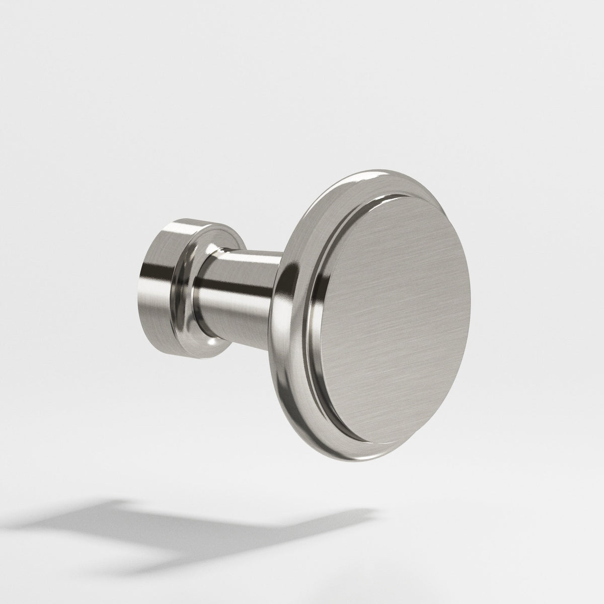 Colonial Bronze 138 Round Stepped Knob, 1-1/16 in Diameter - Nickel Stainless