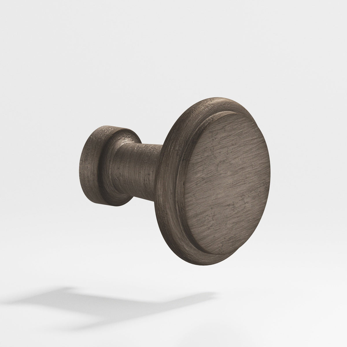 Colonial Bronze 138 Round Stepped Knob, 1-1/16 in Diameter - Distressed Pewter
