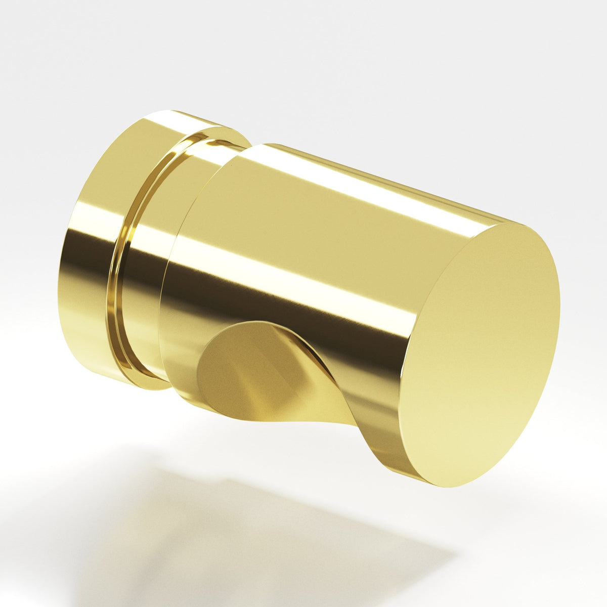 Colonial Bronze 141 Grooved Cylinder Knob, 1/2 in Diameter - Polished Brass