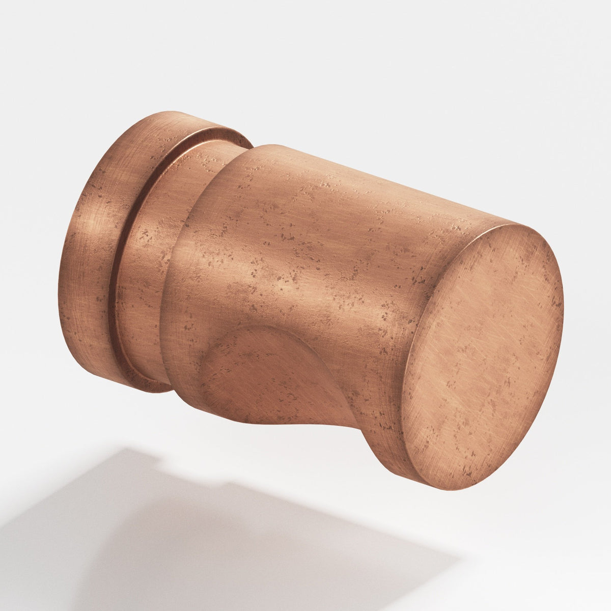 Colonial Bronze 141 Grooved Cylinder Knob, 1/2 in Diameter - Distressed Antique Copper