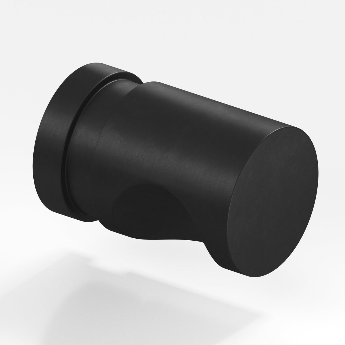 Colonial Bronze 141 Grooved Cylinder Knob, 1/2 in Diameter - Matte Satin Black
