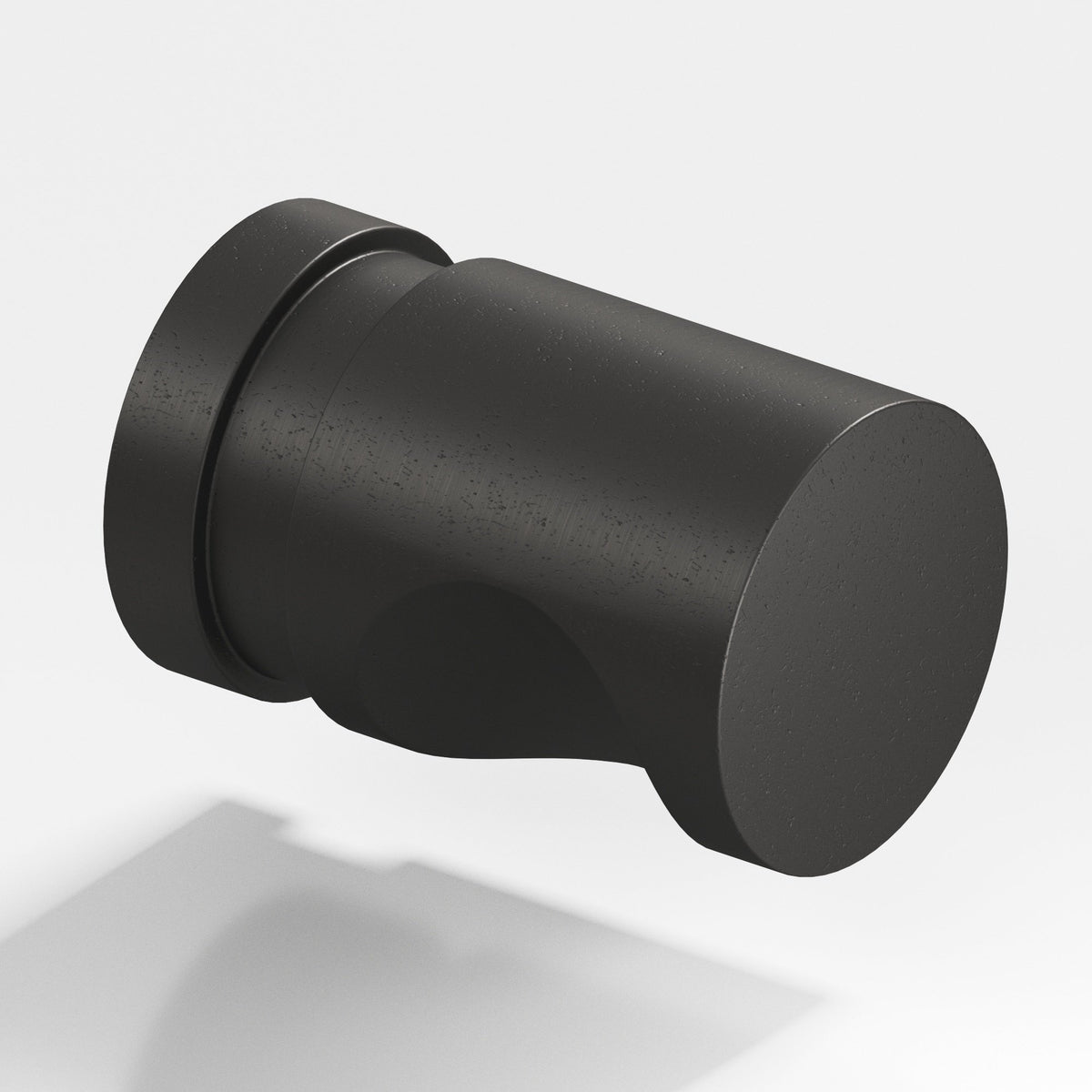 Colonial Bronze 141 Grooved Cylinder Knob, 1/2 in Diameter - Distressed Satin Black