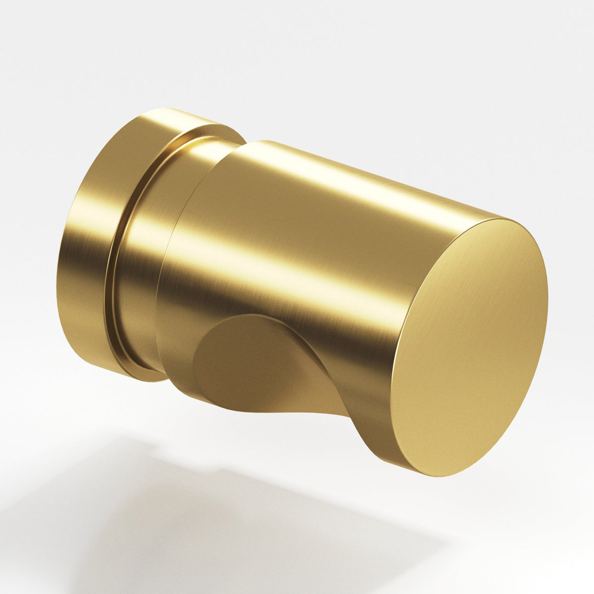 Colonial Bronze 141 Grooved Cylinder Knob, 1/2 in Diameter - Satin Brass