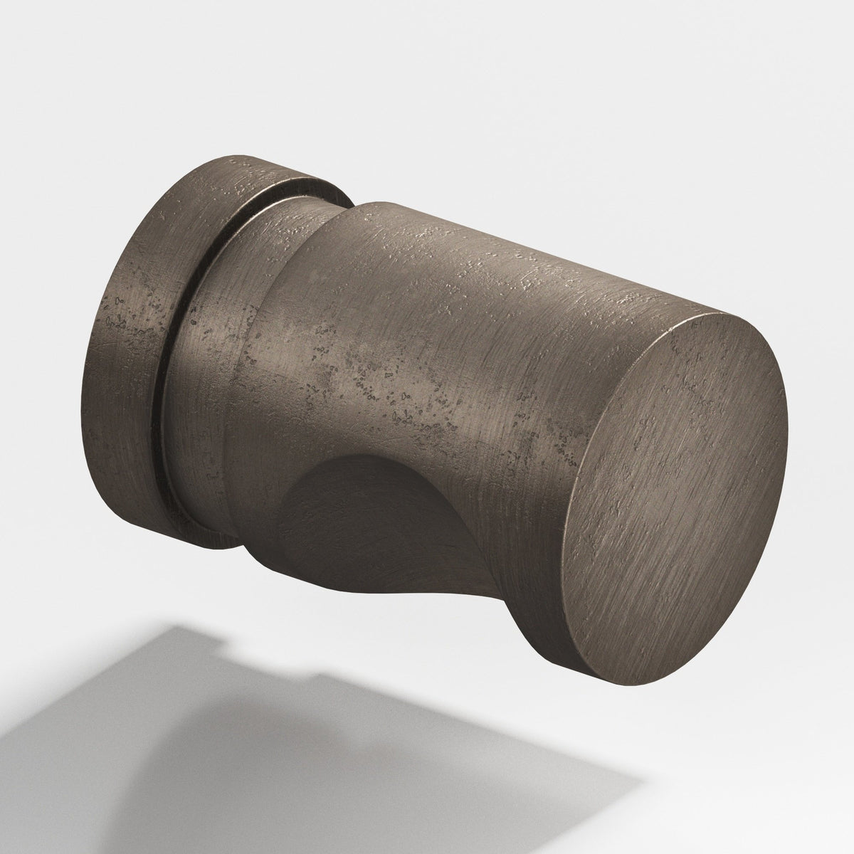 Colonial Bronze 141 Grooved Cylinder Knob, 1/2 in Diameter - Distressed Pewter
