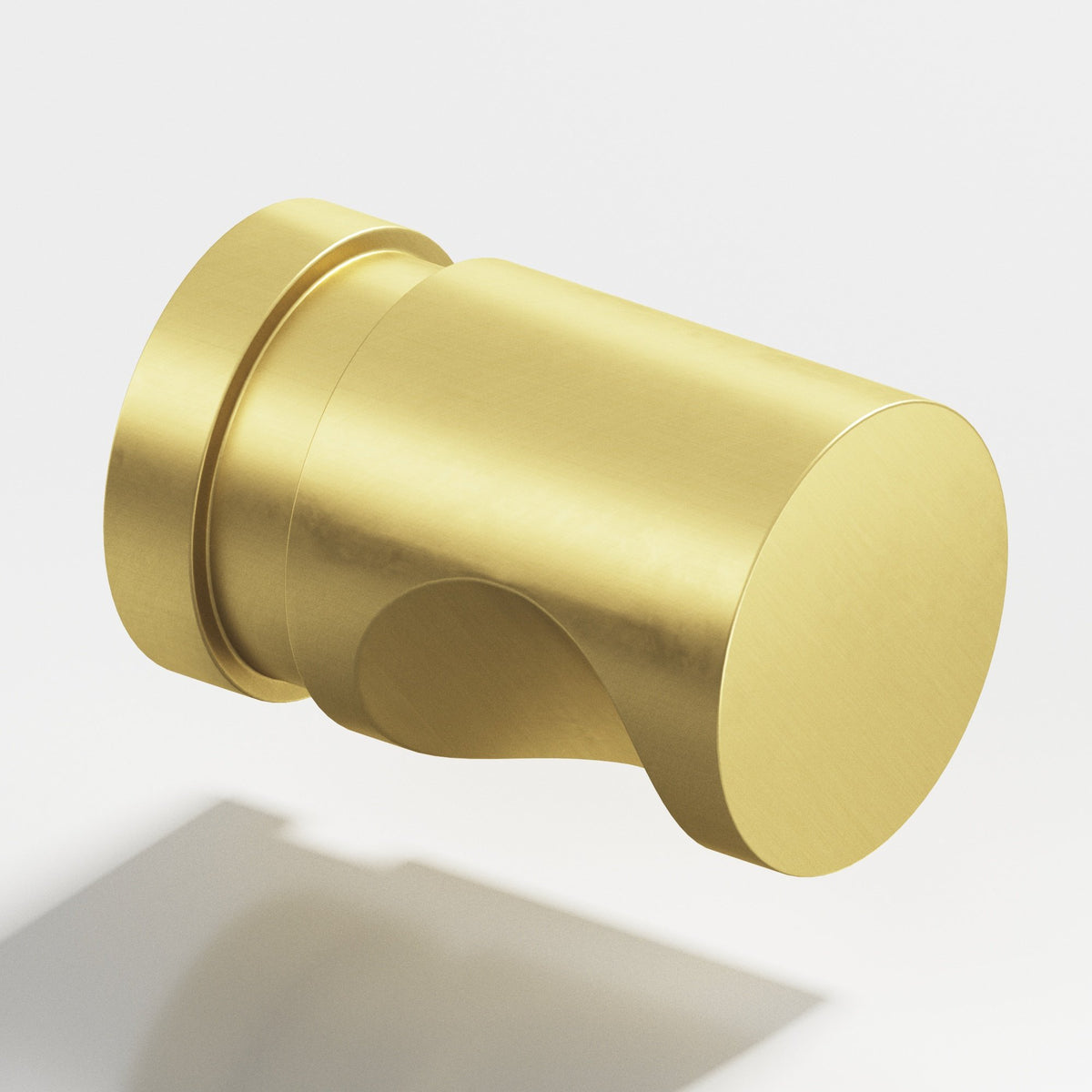 Colonial Bronze 141 Grooved Cylinder Knob, 1/2 in Diameter - Matte Satin Brass