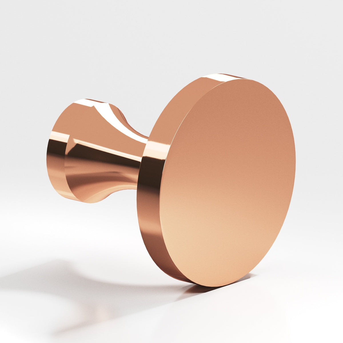 Colonial Bronze 170 Disc Knob with Flared Post, 3/4 in Diameter - Polished Copper