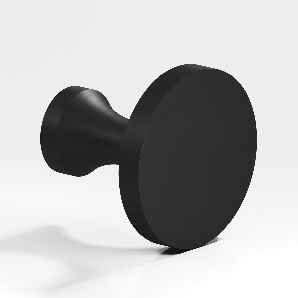 Colonial Bronze 170 Disc Knob with Flared Post, 3/4 in Diameter - Matte Satin Black