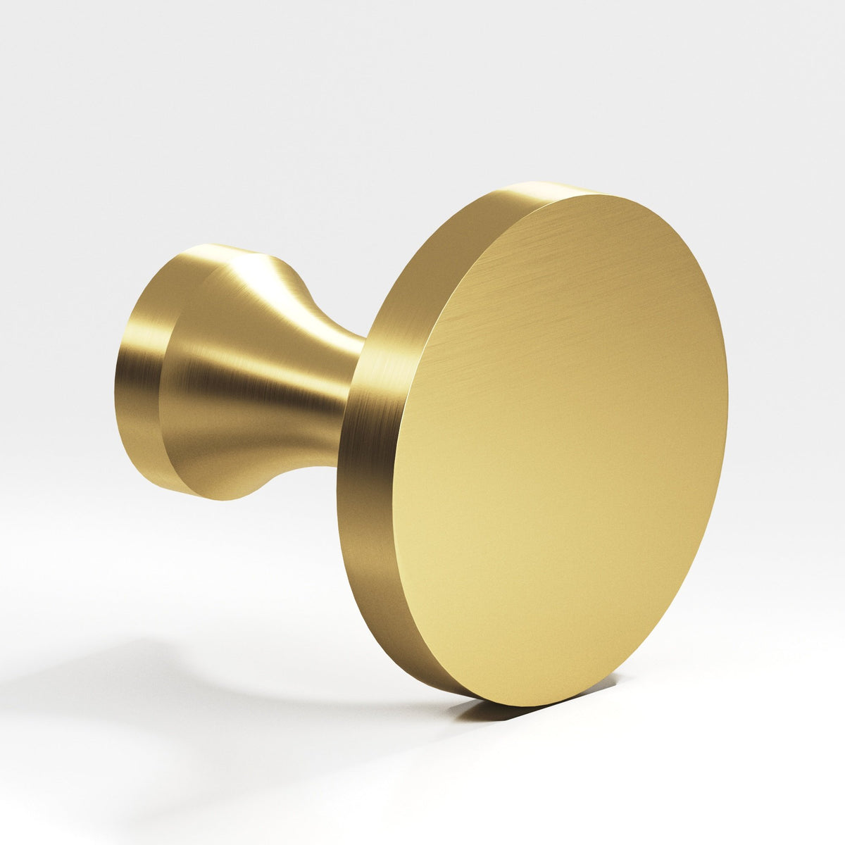 Colonial Bronze 170 Disc Knob with Flared Post, 3/4 in Diameter - Satin Brass