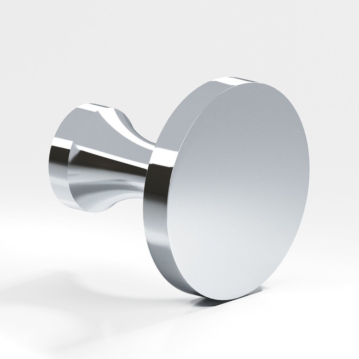 Colonial Bronze 170 Disc Knob with Flared Post, 3/4 in Diameter - Polished Chrome