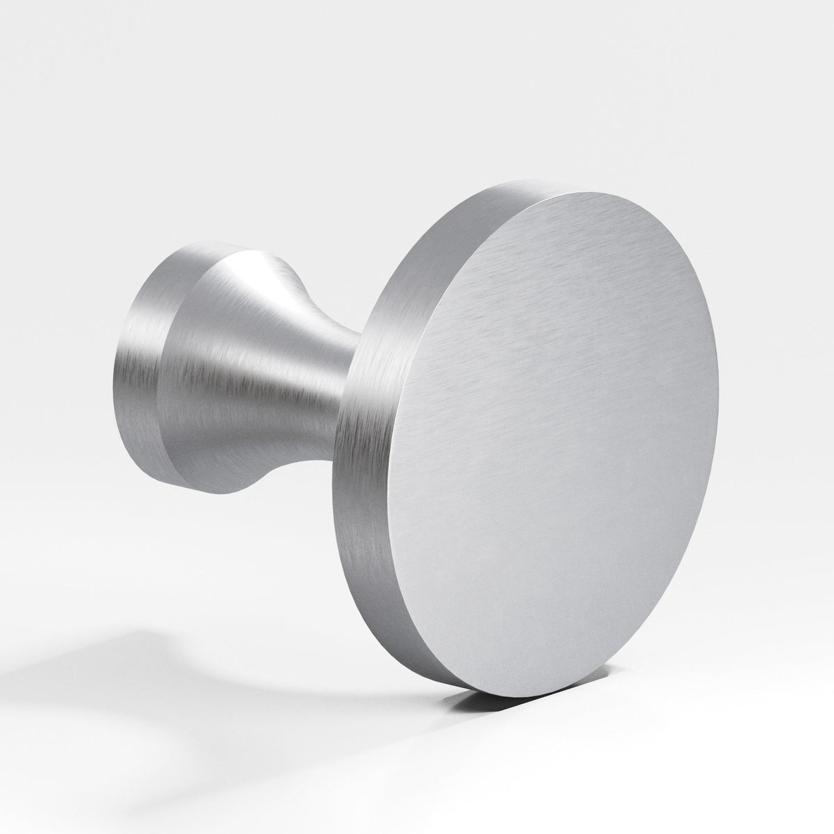Colonial Bronze 170 Disc Knob with Flared Post, 3/4 in Diameter - Matte Satin Chrome