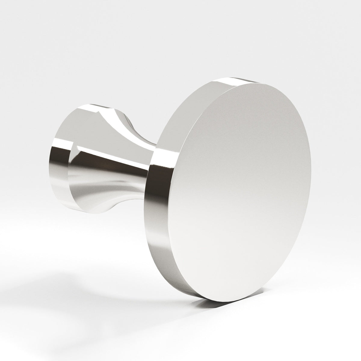 Colonial Bronze 170 Disc Knob with Flared Post, 3/4 in Diameter - Polished Nickel