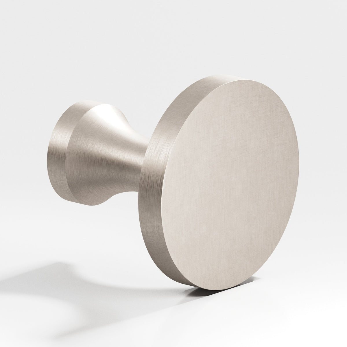 Colonial Bronze 170 Disc Knob with Flared Post, 3/4 in Diameter - Matte Satin Nickel