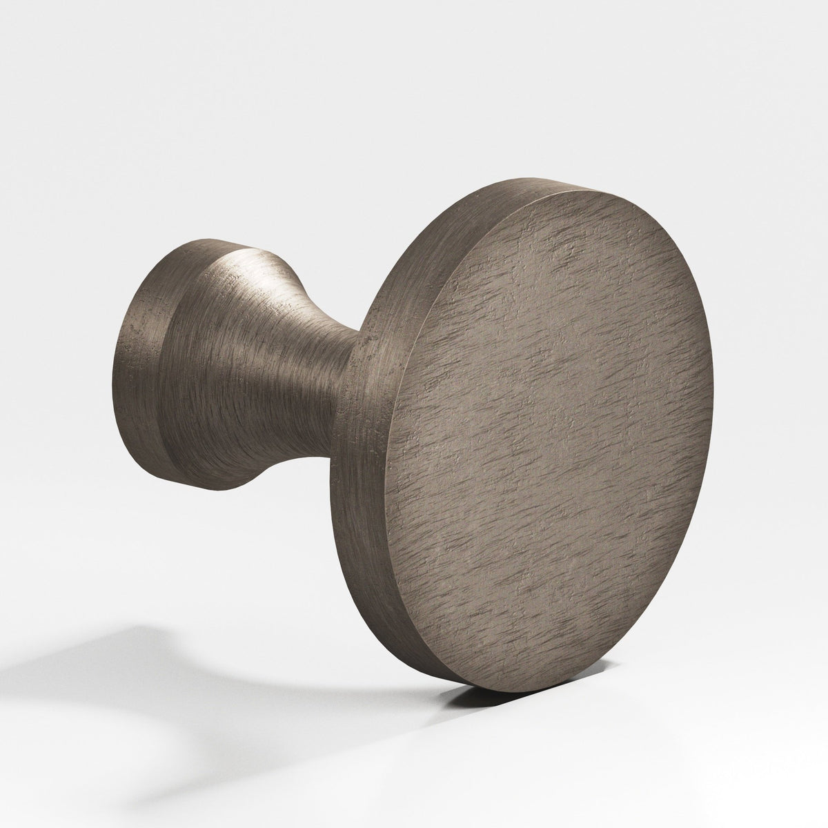 Colonial Bronze 170 Disc Knob with Flared Post, 3/4 in Diameter - Distressed Pewter