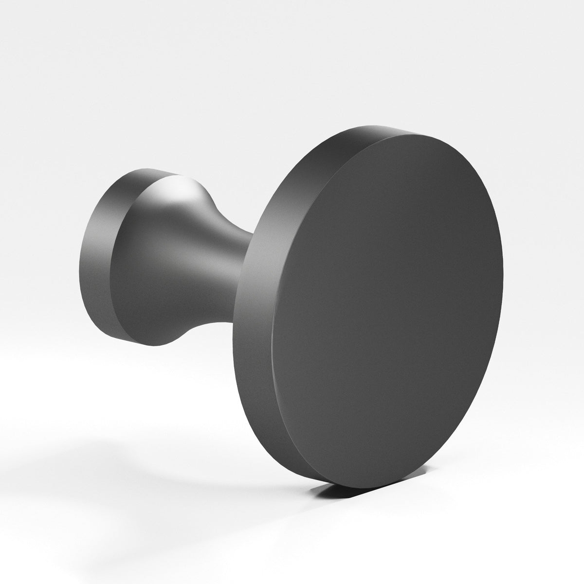 Colonial Bronze 170 Disc Knob with Flared Post, 3/4 in Diameter - Matte Graphite