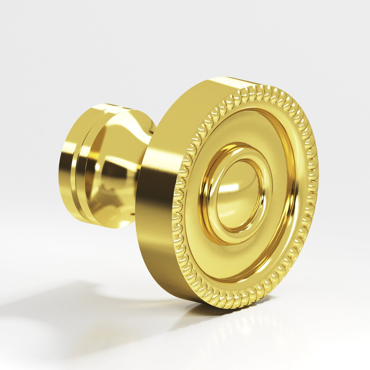 Colonial Bronze 173 Beaded Rosette Knob, 1-1/8 in Diameter - French Gold