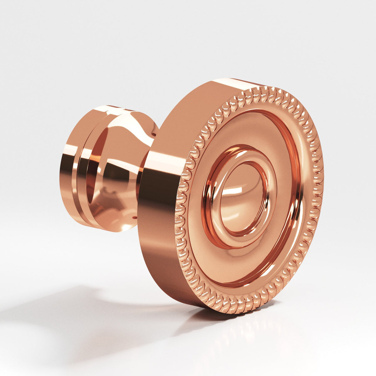Colonial Bronze 174BB Beaded Rosette Back-to-Back Shower Door Knob Kit, 1-1/4 in Diameter - Polished Copper