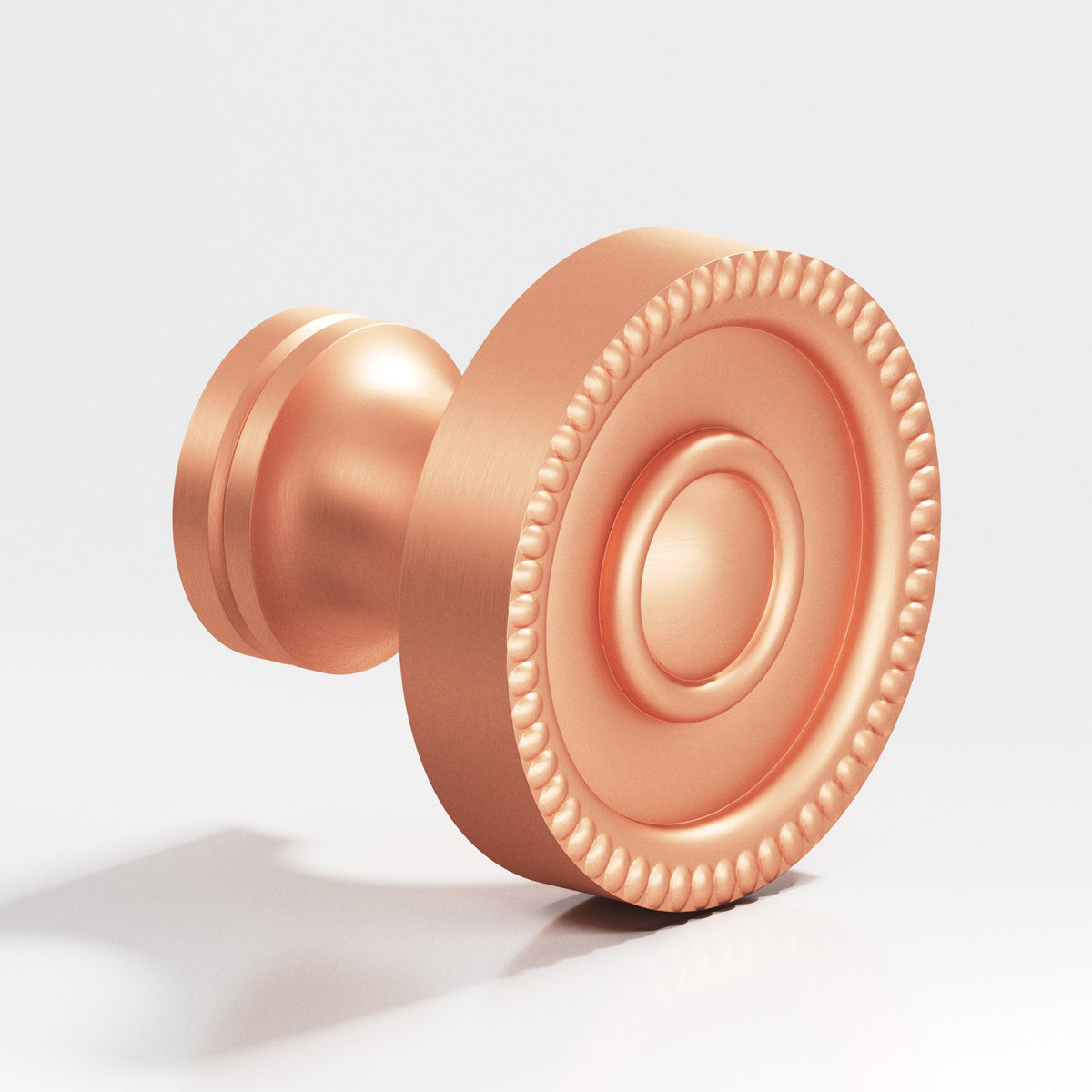 Colonial Bronze 174BB Beaded Rosette Back-to-Back Shower Door Knob Kit, 1-1/4 in Diameter - Matte Satin Copper